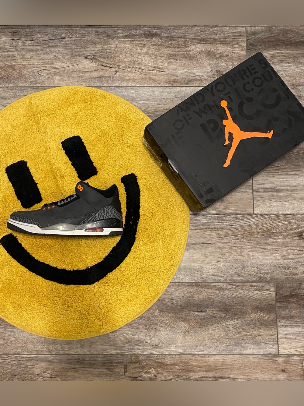 Jordan Air Jordan 3 Retro Fear Black Gray Orange Low Top Men’s 2023 CT8532-080